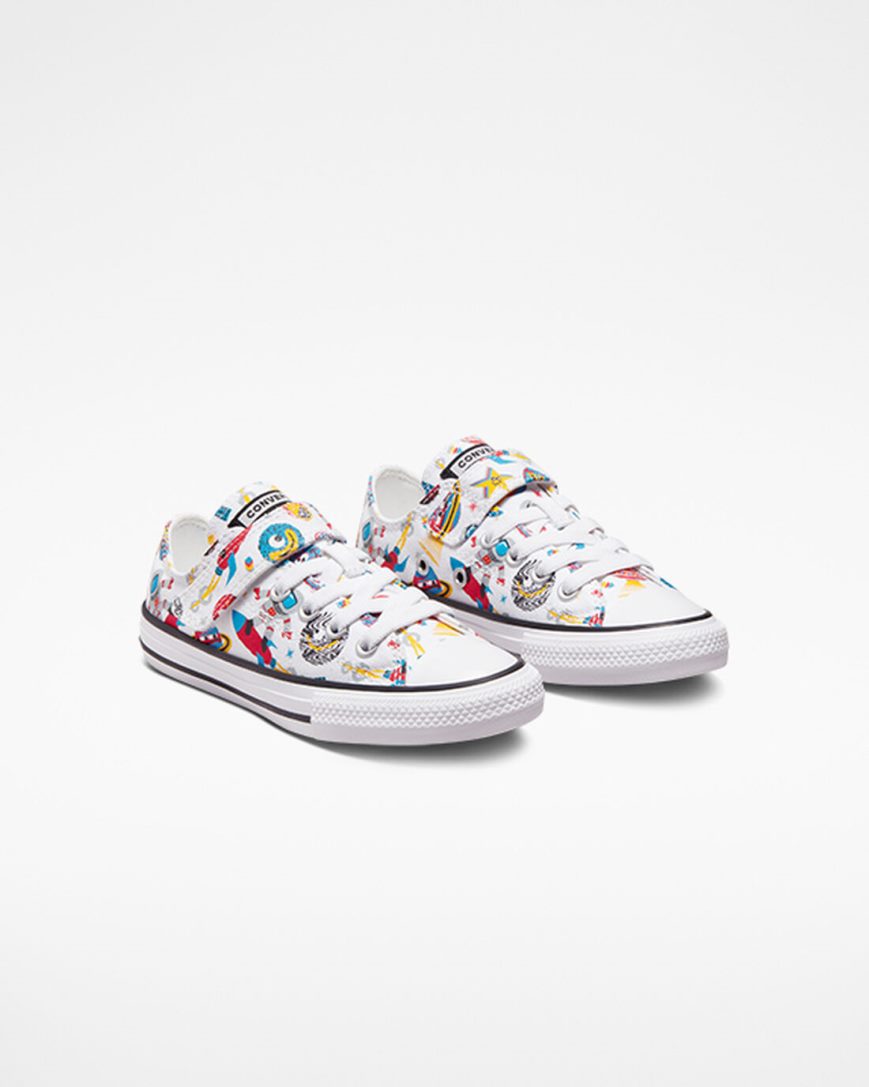 Tenis Converse Chuck Taylor All Star Easy-On Space Cruiser Cano Baixo Menino Branco Vermelhas | PT U07T504